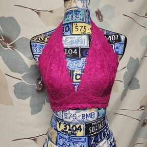 Free People Lace Halter Bralette Size Small